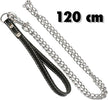 Catena-Per-Cane-Guinzaglio-Cani-120cm-Con-Gancio-Acciaio-E-Maniglia-In-Cuoio