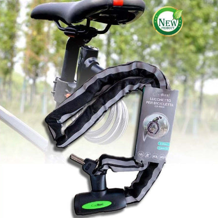 Catena Sicurezza Antifurto Lucchetto Bicicletta Scooter Rivestita Tessuto Cx-9564 Sport e tempo libero/Attività ricreative all'aperto/Ciclismo/Accessori/Lucchetti/Catene Trade Shop italia - Napoli, Commerciovirtuoso.it