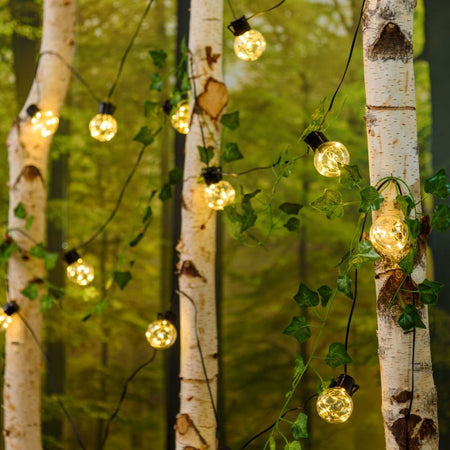 Catena Solare 15 Lampadine Ø 50 Mm Luce Calda Da Esterno 6 Mt Illuminazione/Illuminazione per esterni/Catene luminose Decor Space - Altamura, Commerciovirtuoso.it