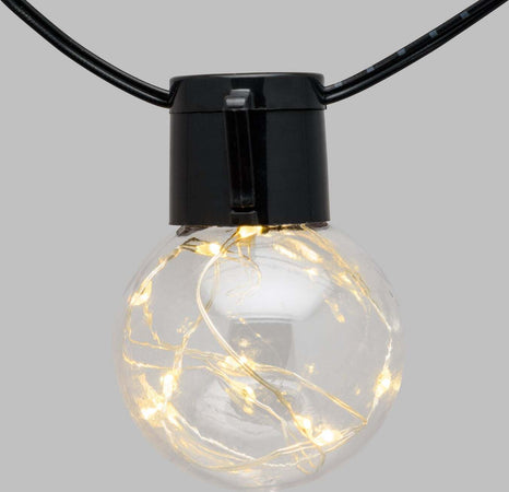 Catena Solare 15 Lampadine Ø 50 Mm Luce Calda Da Esterno 6 Mt Illuminazione/Illuminazione per esterni/Catene luminose Decor Space - Altamura, Commerciovirtuoso.it