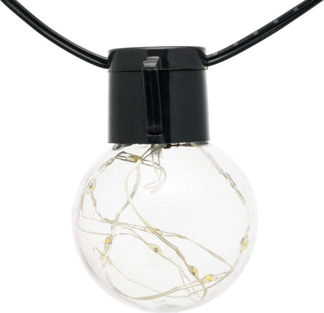 Catena Solare 15 Lampadine Ø 50 Mm Luce Calda Da Esterno 6 Mt Illuminazione/Illuminazione per esterni/Catene luminose Decor Space - Altamura, Commerciovirtuoso.it