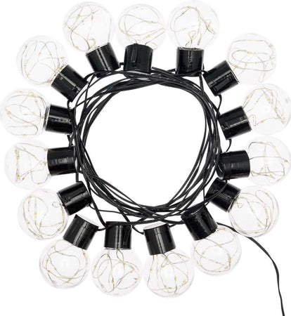 Catena Solare 15 Lampadine Ø 50 Mm Luce Calda Da Esterno 6 Mt Illuminazione/Illuminazione per esterni/Catene luminose Decor Space - Altamura, Commerciovirtuoso.it
