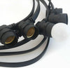 CATENA stagna gomma Nera STRINGA 2 metri 8 attacchi e27 luce LED IMPERMEABILE IP67 Illuminazione/Illuminazione per esterni/Catene luminose Zencoccostore - Formia, Commerciovirtuoso.it