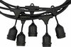 CATENA stagna gomma Nera STRINGA 2 metri 8 attacchi e27 luce LED IMPERMEABILE IP67 Illuminazione/Illuminazione per esterni/Catene luminose Zencoccostore - Formia, Commerciovirtuoso.it
