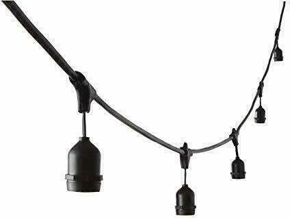 CATENA stagna gomma Nera STRINGA 2 metri 8 attacchi e27 luce LED IMPERMEABILE IP67 Illuminazione/Illuminazione per esterni/Catene luminose Zencoccostore - Formia, Commerciovirtuoso.it