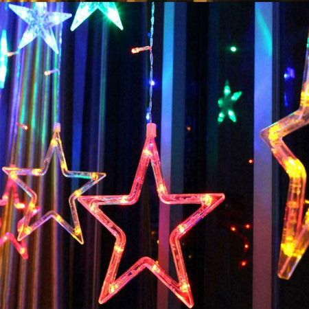 CATENA STELLE  TENDA LUMINOSA DI NATALE LUCI NATALIZIE LED LUCE RGB BIANCO CALDO BIANCO FREDDO STELLA ADDOBBI Casa e cucina/Decorazioni per interni/Addobbi e decorazioni per ricorrenze/Decorazioni natalizie/Luci natalizie/Catene luminose per esterni Zencoccostore - Formia, Commerciovirtuoso.it