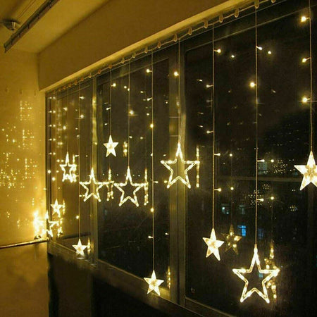 CATENA STELLE  TENDA LUMINOSA DI NATALE LUCI NATALIZIE LED LUCE RGB BIANCO CALDO BIANCO FREDDO STELLA ADDOBBI Casa e cucina/Decorazioni per interni/Addobbi e decorazioni per ricorrenze/Decorazioni natalizie/Luci natalizie/Catene luminose per esterni Zencoccostore - Formia, Commerciovirtuoso.it