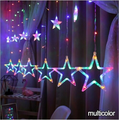 CATENA STELLE  TENDA LUMINOSA DI NATALE LUCI NATALIZIE LED LUCE RGB BIANCO CALDO BIANCO FREDDO STELLA ADDOBBI Casa e cucina/Decorazioni per interni/Addobbi e decorazioni per ricorrenze/Decorazioni natalizie/Luci natalizie/Catene luminose per esterni Zencoccostore - Formia, Commerciovirtuoso.it