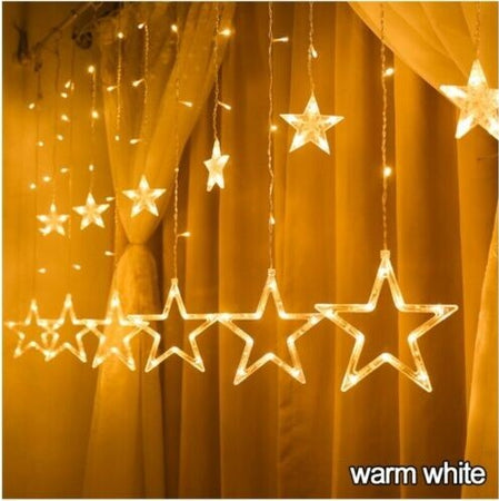 CATENA STELLE  TENDA LUMINOSA DI NATALE LUCI NATALIZIE LED LUCE RGB BIANCO CALDO BIANCO FREDDO STELLA ADDOBBI Casa e cucina/Decorazioni per interni/Addobbi e decorazioni per ricorrenze/Decorazioni natalizie/Luci natalizie/Catene luminose per esterni Zencoccostore - Formia, Commerciovirtuoso.it