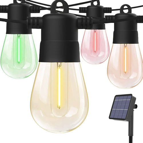 Catena-Stringa-Luminosa-Con-Pannello-Solare-Ricaricabile-Multicolore-Effetto-Pioggia-Decorazione-Esterno