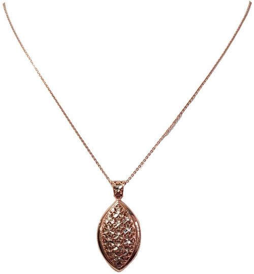 Catenina con pendente Argento Rosee' e bianco - Ungari Gioielli Ungari Gioielli Argento