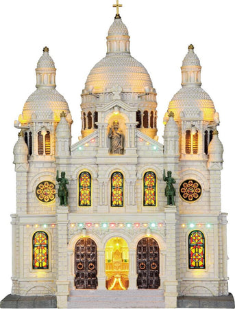 Cattedrale Europea, edificio luminoso per villaggio di Natale in poliresina Casa e cucina/Decorazioni per interni/Addobbi e decorazioni per ricorrenze/Decorazioni natalizie/Oggettistica MagiediNatale.it - Altamura, Commerciovirtuoso.it