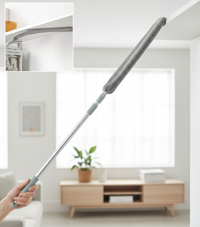 Cattura Polvere Spolverino Sottile Con Manico Telescopico Panno Mop Pieghevole