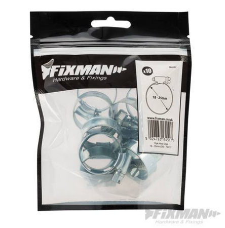 Fascette di serraggio per tubi 10 pezzi fissaggio tubi gomma plastica flessibili fixman