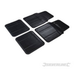 Tappetini per auto in PVC nero, antiscivolo,resistenti, per tutti i veicoli. Silverline