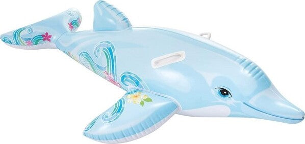 Cavalcabile-Forma-Delfino-Gonfiabile-Piscina-Mare-175-X-66-Cm-Con-Maniglie-58535