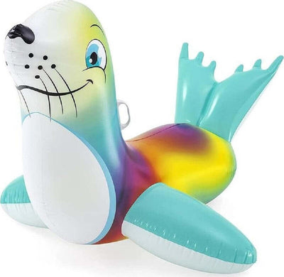 Cavalcabile Gonfiabile A Forma Di Foca Allegra Bambini 157x114cm Maniglie 41479 Giochi e giocattoli/Sport e giochi all'aperto/Giochi aquatici e piscine per bambini/Canotti e gonfiabili galleggianti Trade Shop italia - Napoli, Commerciovirtuoso.it