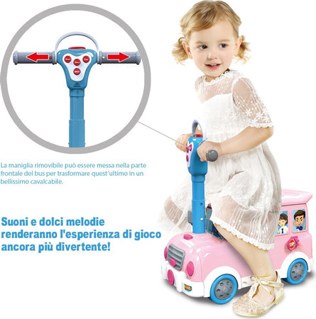 CAVALCABILE TROLLEY SCHOOLBUS PASTICCERIA GIOCATTOLO BAMBINI 3IN1 CON SUONI Giochi e giocattoli/Giochi d'imitazione e accessori di travestimento/Negozi e accessori Trade Shop italia - Napoli, Commerciovirtuoso.it