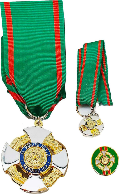 Cavaliere Al Merito Della Repubblica Omri Con Croce Grande Da Cerimonia - Croce Piccola Per La Divisa Di Gala - Distintivo In Metallo Da Abiti Civili Sport e tempo libero/Accessori/Trofei medaglie e premi/Medaglie Il Distintivo - Pesaro, Commerciovirtuoso.it