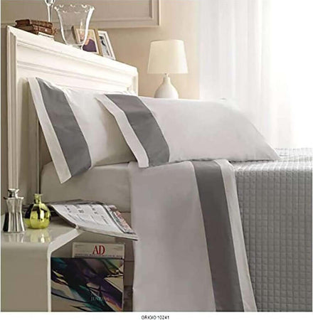 Cavalieri Completo Letto Matrimoniale Set Lenzuola Matrimoniali 100% Cotone con Balza In Raso a Contrasto Linea Vally Casa e cucina/Tessili per la casa/Biancheria da letto/Lenzuola e federe/Set di lenzuola e federe La Bottega del Risparmio - Bari, Commerciovirtuoso.it