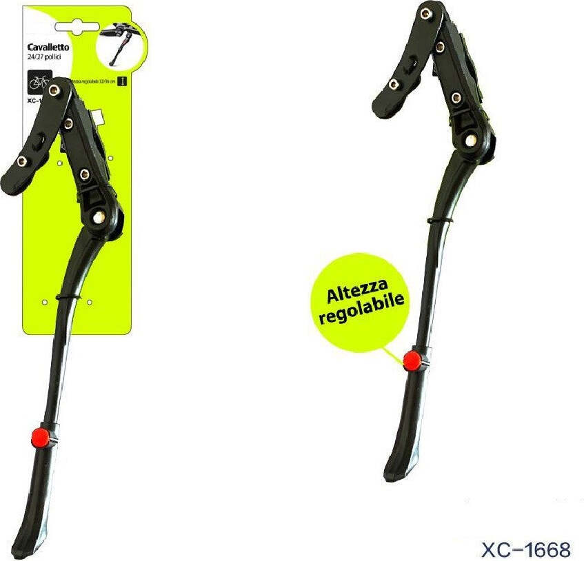 Cavalletto Laterale Per Bici Regolabile - Supporto Universale Per MTB, Bici Da Corsa E E-Bike