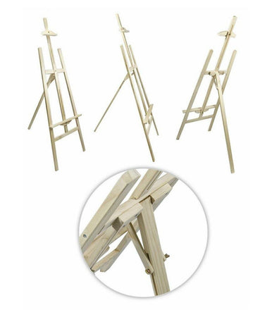Cavalletto Pittorico In Legno Inclinabile 165 Cm Pittura Esposizione Tele Quadri