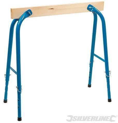 Cavalletto supporto in legno 4 altezze regolabile pieghevole 150 kg Silverline