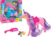 Cavallo-Amico-Unicorno-Floccato-Con-Accessori-Perline-Pettine-Gioco-Per-Bimbe
