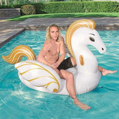 Cavallo-Fashion-Pegaso-Cavalcabile-Gigante-231-X-150-Cm-Unicorno-Bianco