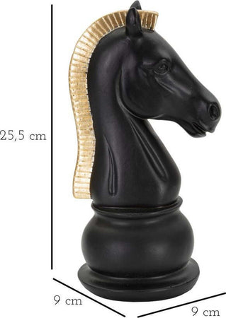 Cavallo Nero E Oro Cm 10,5X8,5X19 Casa e cucina/Decorazioni per interni/Accessori decorativi/Soprammobili Led Mall Home - Napoli, Commerciovirtuoso.it
