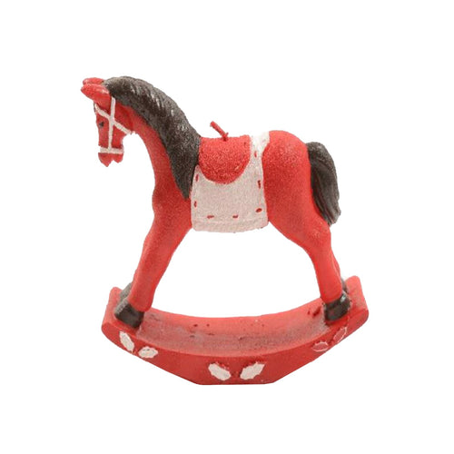 Candela cavallo a dondolo natalizio per decorazione ambienti