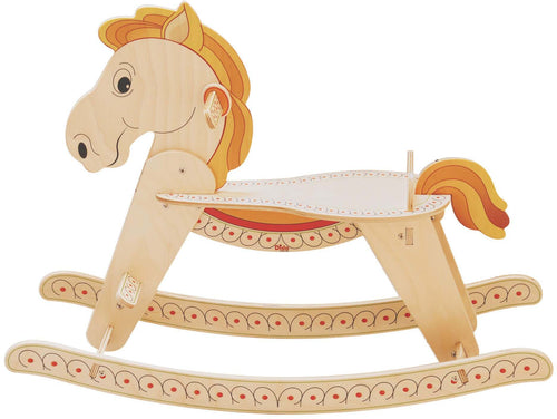 Cavalluccio a Dondolo in Legno - Variante Piccola per Bambini Dida