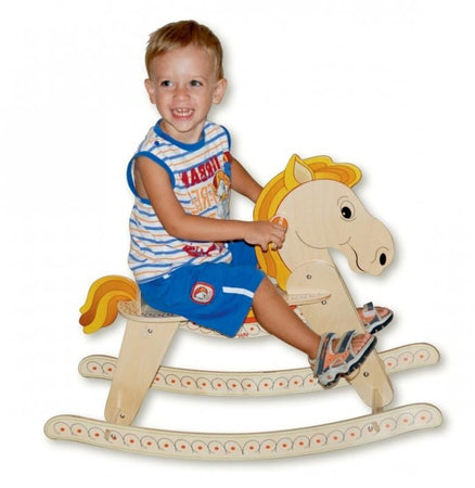 Cavalluccio a Dondolo in Legno - Variante Piccola per Bambini Dida