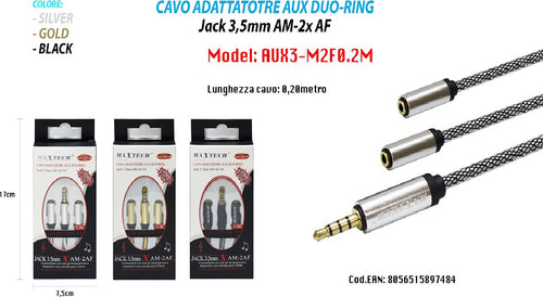 Cavi Audio Aux Jack 3,5mm Per Smartphone Splitter Adattatore Maxtech 2m Aux3-m2f0.2m Elettronica/Home Audio e Hi-Fi/Accessori/Cavi/Cavi Stereo Jack Trade Shop italia - Napoli, Commerciovirtuoso.it