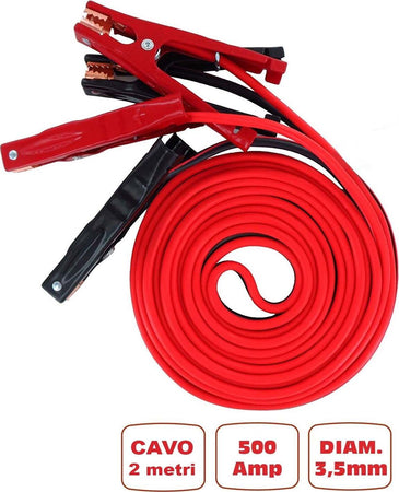 CAVI COLLEGAMENTO BATTERIA 500 AMP JUMPER AVVIAMENTO AUTO CAMPER CAMION MOTO Auto e Moto/Attrezzi per veicoli/Attrezzi per batteria/Cavi avviamento Trade Shop italia - Napoli, Commerciovirtuoso.it