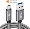Cavi USB Tipo C a USB 3 Ricarica Rapida Data Sync in Nylon Intrecciato per Android (1 metro Bianco + 2 metri Grigio)