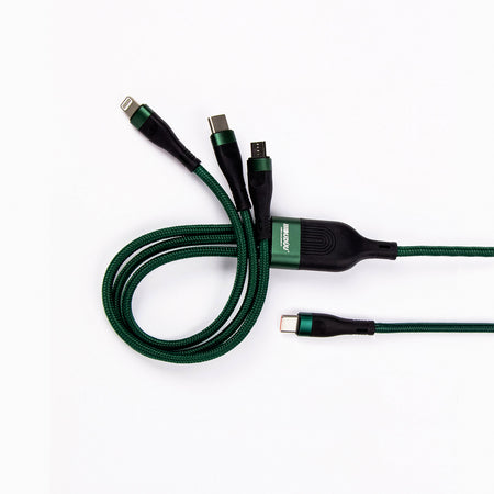 Cavo nylon 100W 3 in 1 fast charge