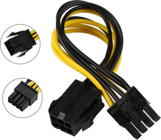 Cavo Adattatore Alimentazione scheda video adattatore PCI EXPRESS da 6 PIN a 8 PIN - Molex