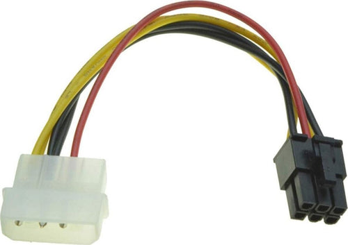 Cavo Adattatore Alimentazione schede video da 4 Pin Molex a 6 Pin PCI-E 18 cm - Molex
