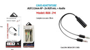 Cavo Adattatore Audio Aux 3.5mm Femmina A Maschio 2x Aux Microfono Maxtech Aux-2m Elettronica e telefonia > Accessori Audio e Video > Cavi Audio e Video Trade Shop italia - Napoli, Commerciovirtuoso.it
