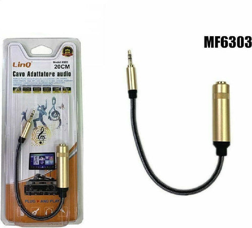 Cavo Adattatore Audio Jack 3,5mm Maschio - 6,35mm Femmina Lung 20cm Linq Mf6303 Elettronica e telefonia > Accessori Audio e Video > Cavi Audio e Video Trade Shop italia - Napoli, Commerciovirtuoso.it