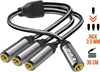 Cavo Adattatore Audio Splitter Da Jack 3,5mm Femmina A 3x Jack 3,5mm Femmina F1f3 Elettronica/Home Audio e Hi-Fi/Accessori/Cavi/Cavi ottici Trade Shop italia - Napoli, Commerciovirtuoso.it