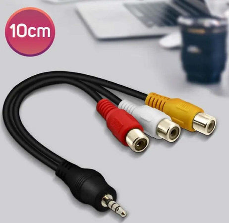 Cavo Adattatore Audio Video Da Jack 3.5mm Maschio A 3x Rca Femmina 10cm Av-3rca Elettronica/Home Audio e Hi-Fi/Accessori/Cavi/Cavi ottici Trade Shop italia - Napoli, Commerciovirtuoso.it