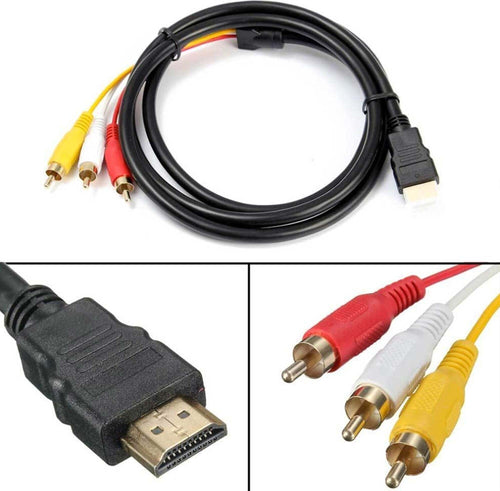 CAVO ADATTATORE CONVERTITORE HDMI MASCHIO A 3 RCA AUDIO VIDEO AV 1080P HDTV 1,5M Elettronica/Home Cinema TV e video/Accessori/Cavi/Cavi HDMI Trade Shop italia - Napoli, Commerciovirtuoso.it
