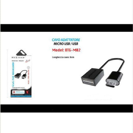 Cavo Adattatore Micro Usb / Usb Per Cellulare Otg / 5pin 8cm Maxtech Otg-m02 Cavi Smartphone Trade Shop italia - Napoli, Commerciovirtuoso.it