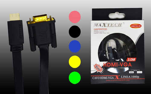 Cavo Adattatore Video Da Hdmi A Vga Da 3 Metri 1080p 24k Oro Maxtech Hdmi-va3.0m Elettronica/Home Cinema TV e video/Accessori/Cavi/Cavi HDMI Trade Shop italia - Napoli, Commerciovirtuoso.it