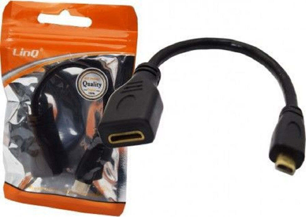 AFUNTA Adattatore Micro HDMI (Tipo D) Maschio A HDMI (Tipo A) Femmina - Convertitore 1080p, Connettori Dorati - 6