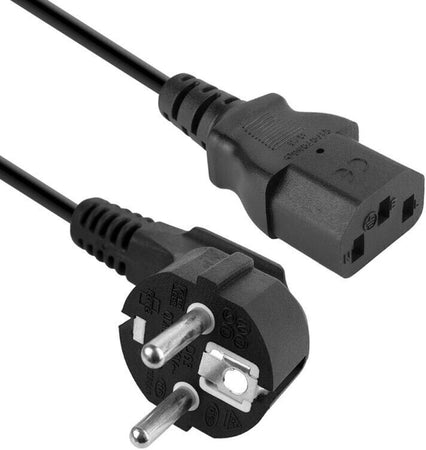 Cavo Alimentazione Per Pc Monitor Stampante Presa Schuko 16a Nero 1.5 Mt