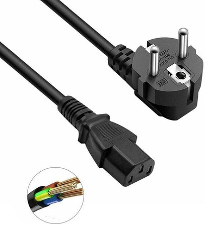 Cavo Alimentazione Per Pc Monitor Stampante Presa Schuko 16a Nero 1.5 Mt