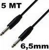 Cavo-Amplificatore-Chitarra-Strumenti-Cavo-Mono-6,5-Mm-Cavo-Jack-M/m-5mt